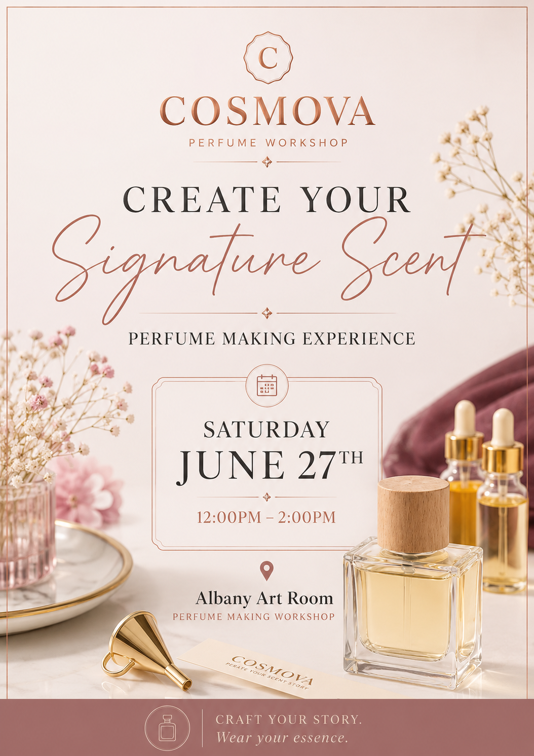 Albany Art Room / Create Your Signature Scent: Perfume Making Workshop Sat June 27th • 12 PM EST
